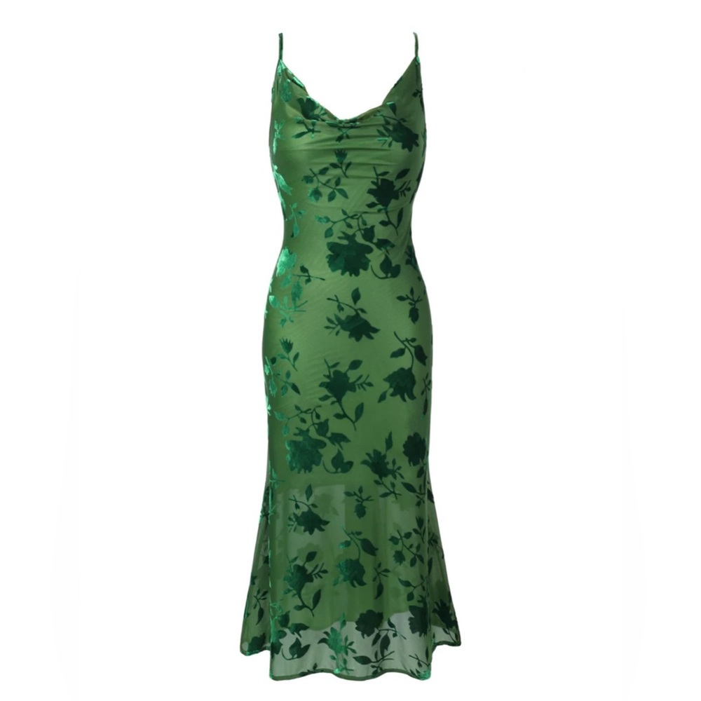 Green Floral dress
